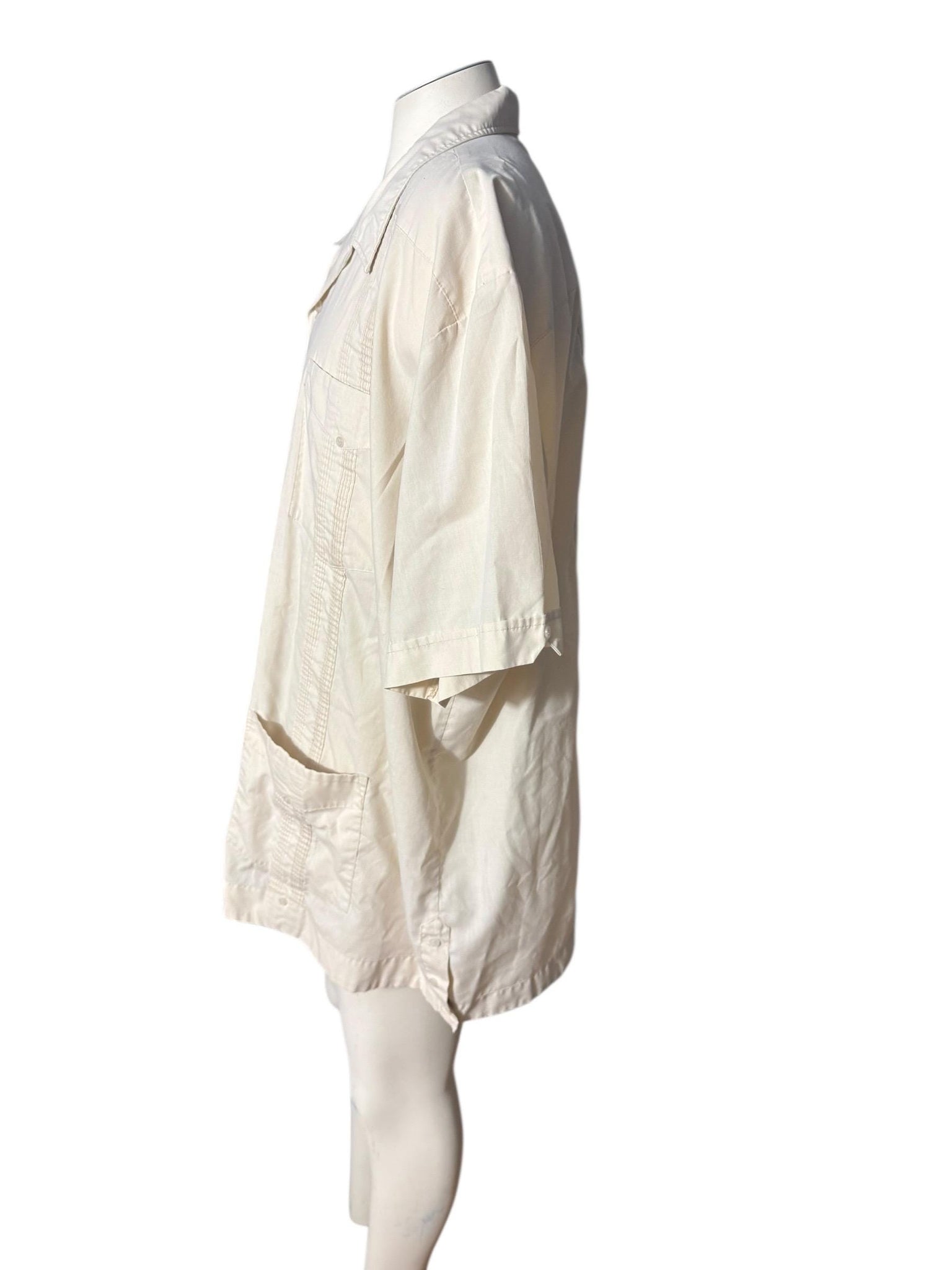 Vintage Guayabera tan men's shirt 3x Supreme
