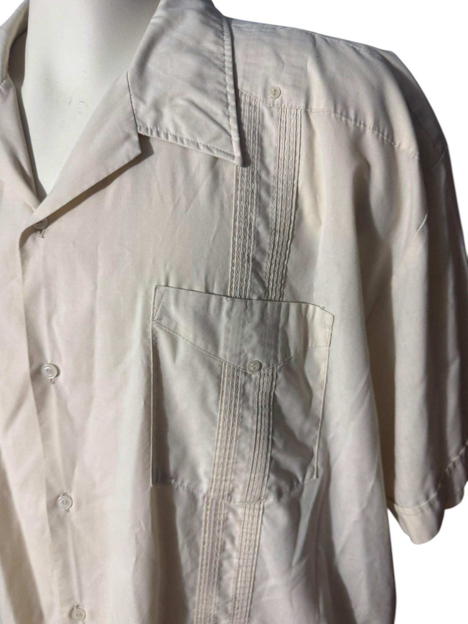 Vintage Guayabera tan men's shirt 3x Supreme