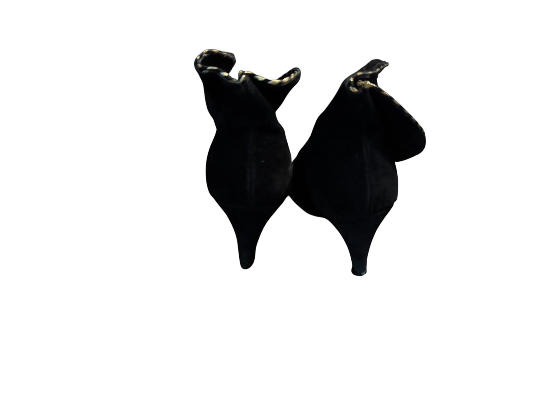 Vintage 80's black & gold suede pixie boots 10 N