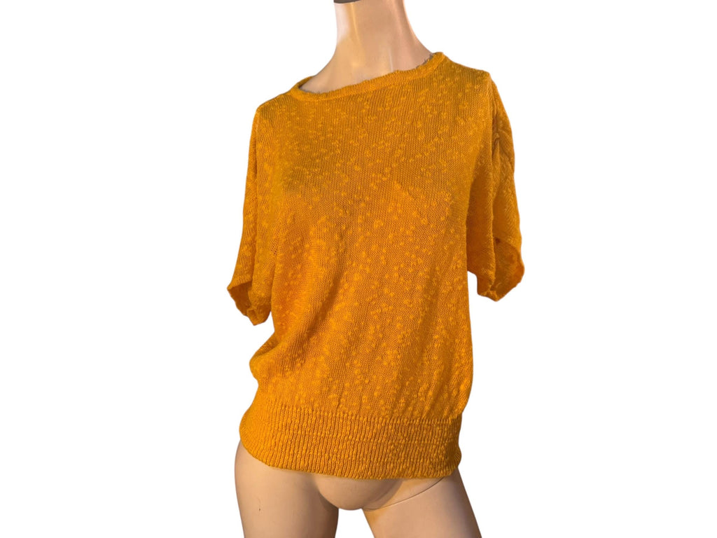 Vintage 80's yellow sweater top S D.H. Holmes