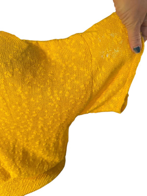 Vintage 80's yellow sweater top S D.H. Holmes