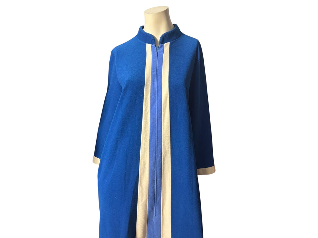 Vintage 70's Vanity Fair robe M L blue