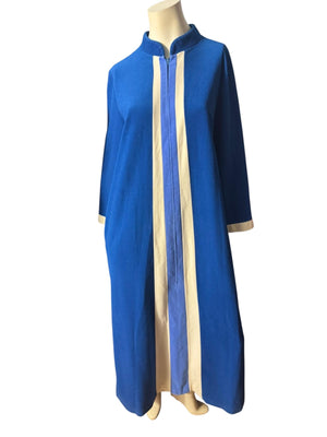 Vintage 70's Vanity Fair robe M L blue