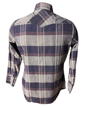 Vintage western cowboy shirt Youngbloods M black plaid