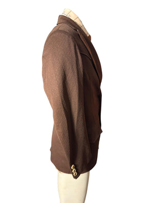 Vintage brown 70’s western suit jacket M 38