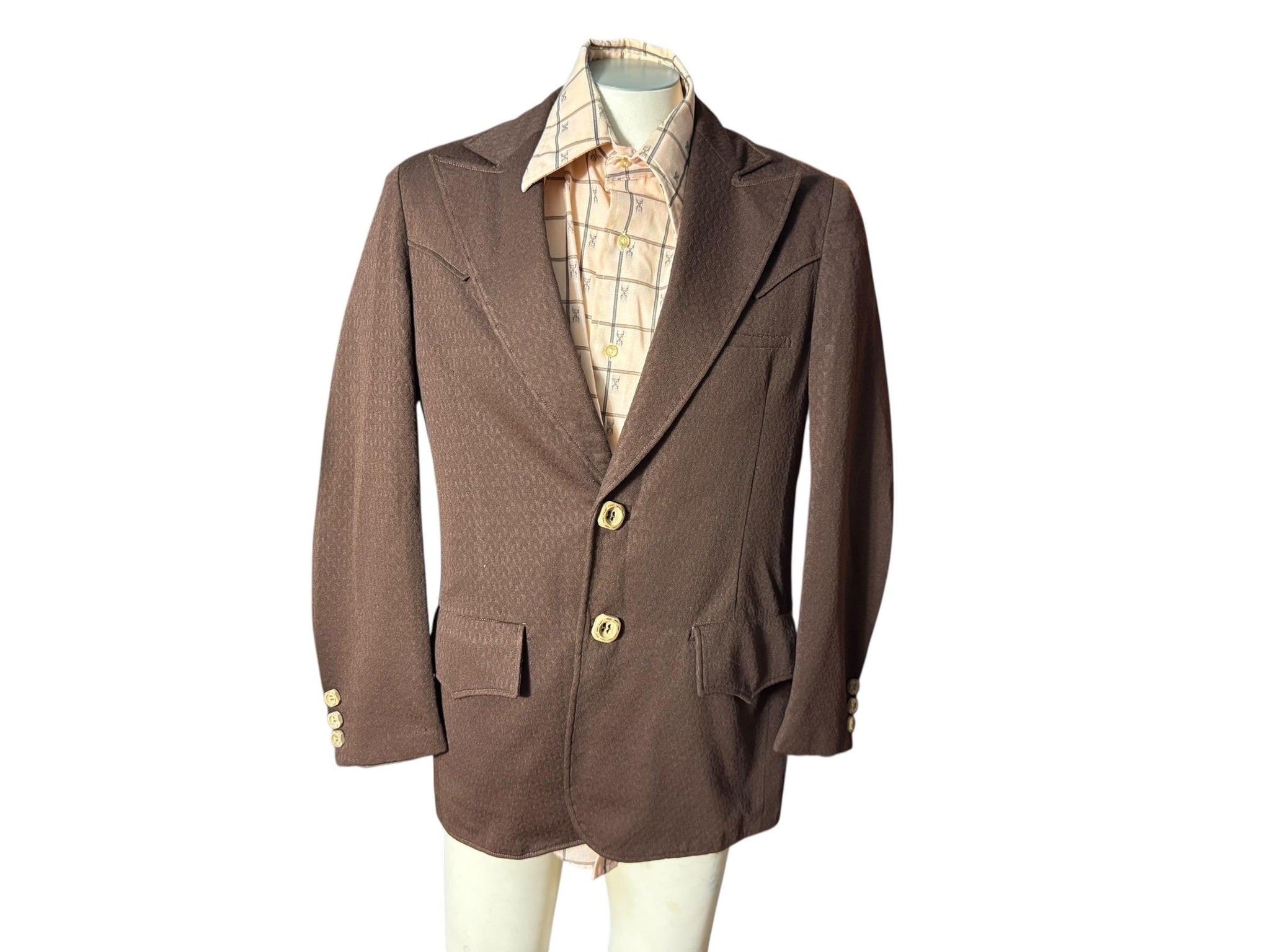 Vintage brown 70’s western suit jacket M 38