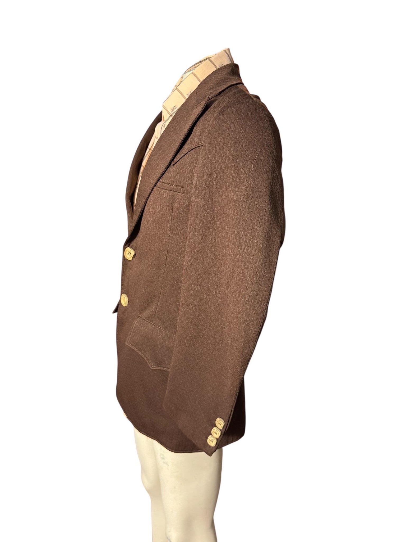 Vintage brown 70’s western suit jacket M 38