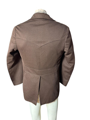 Vintage brown 70’s western suit jacket M 38