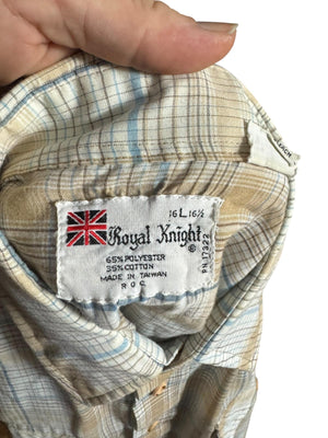 vintage 70's plaid western shirt L Royal Knight