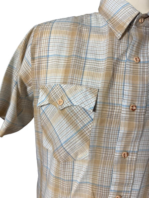 vintage 70's plaid western shirt L Royal Knight