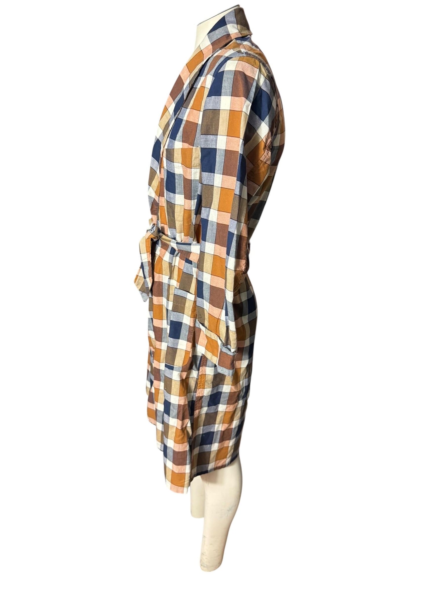 Vintage 60's plaid men's robe Roytex