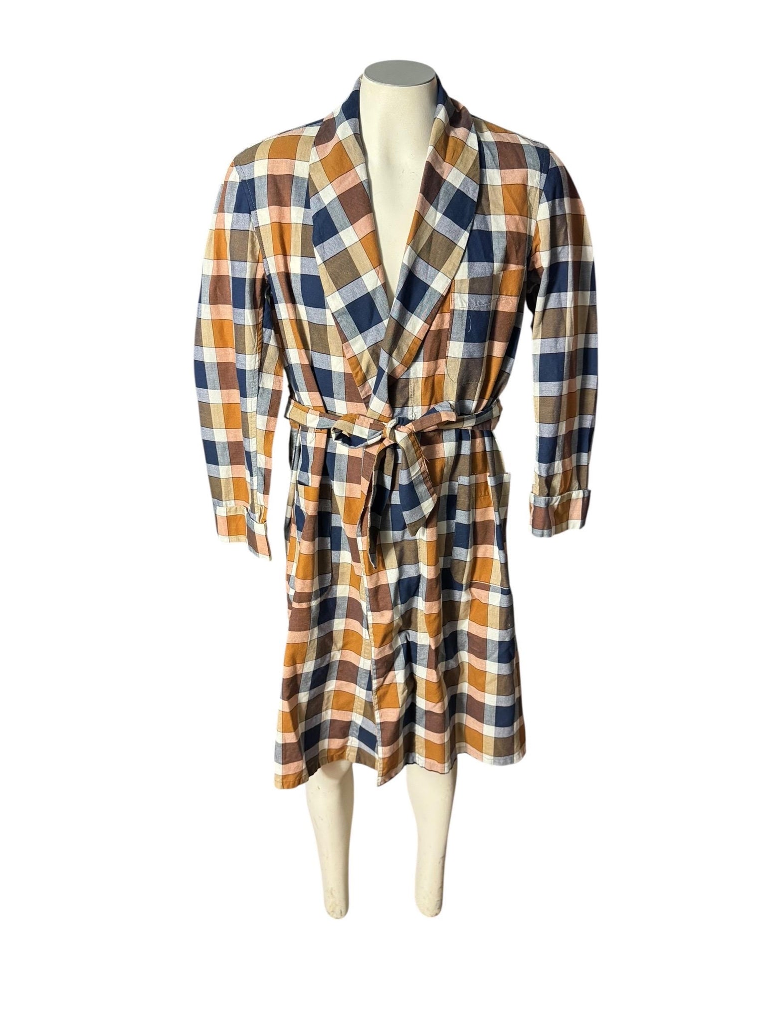 Vintage 60's plaid men's robe Roytex