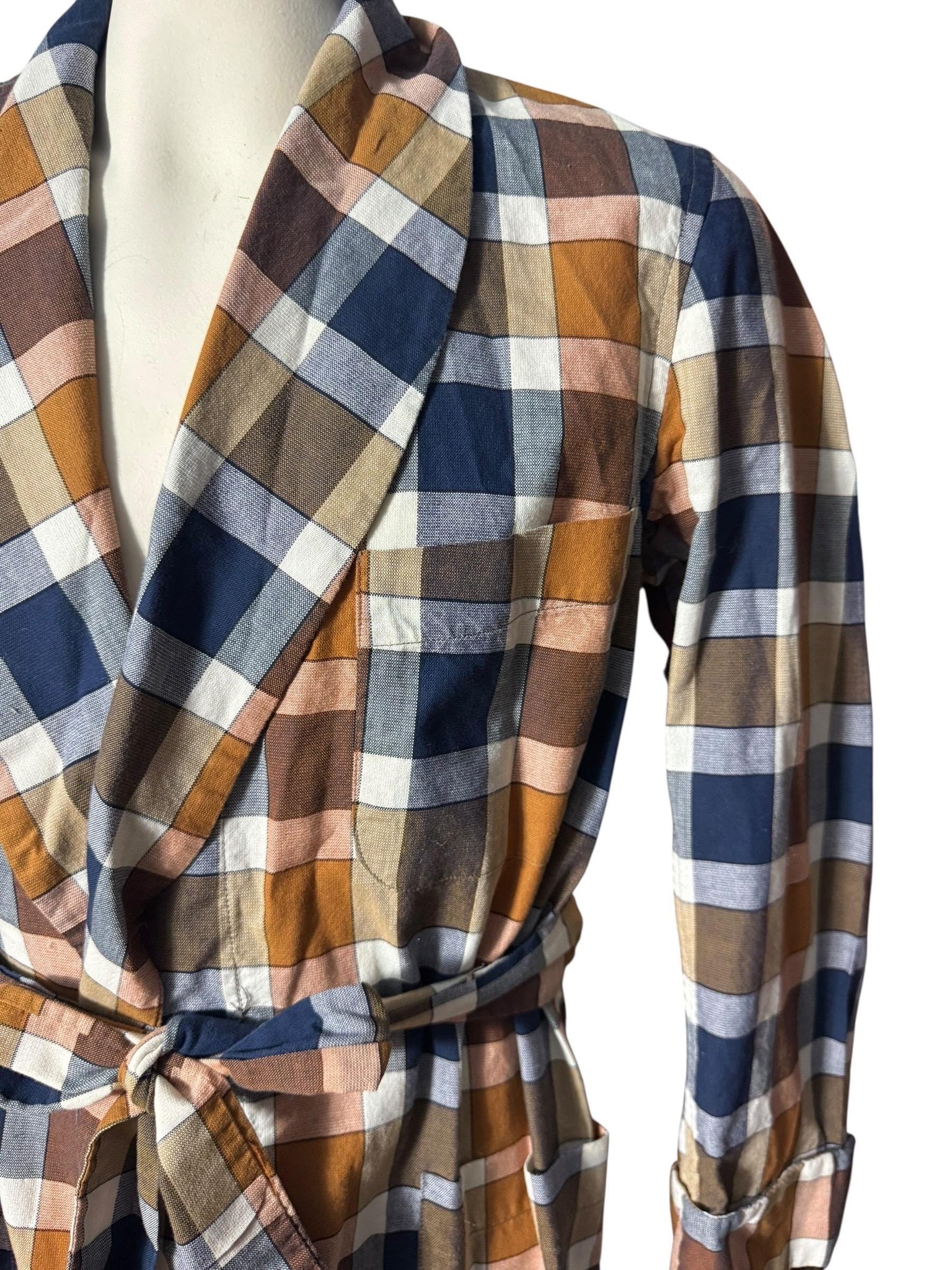 Vintage 60's plaid men's robe Roytex