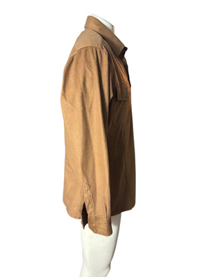 Vintage men's 70's brown men's shirt L JCPenney