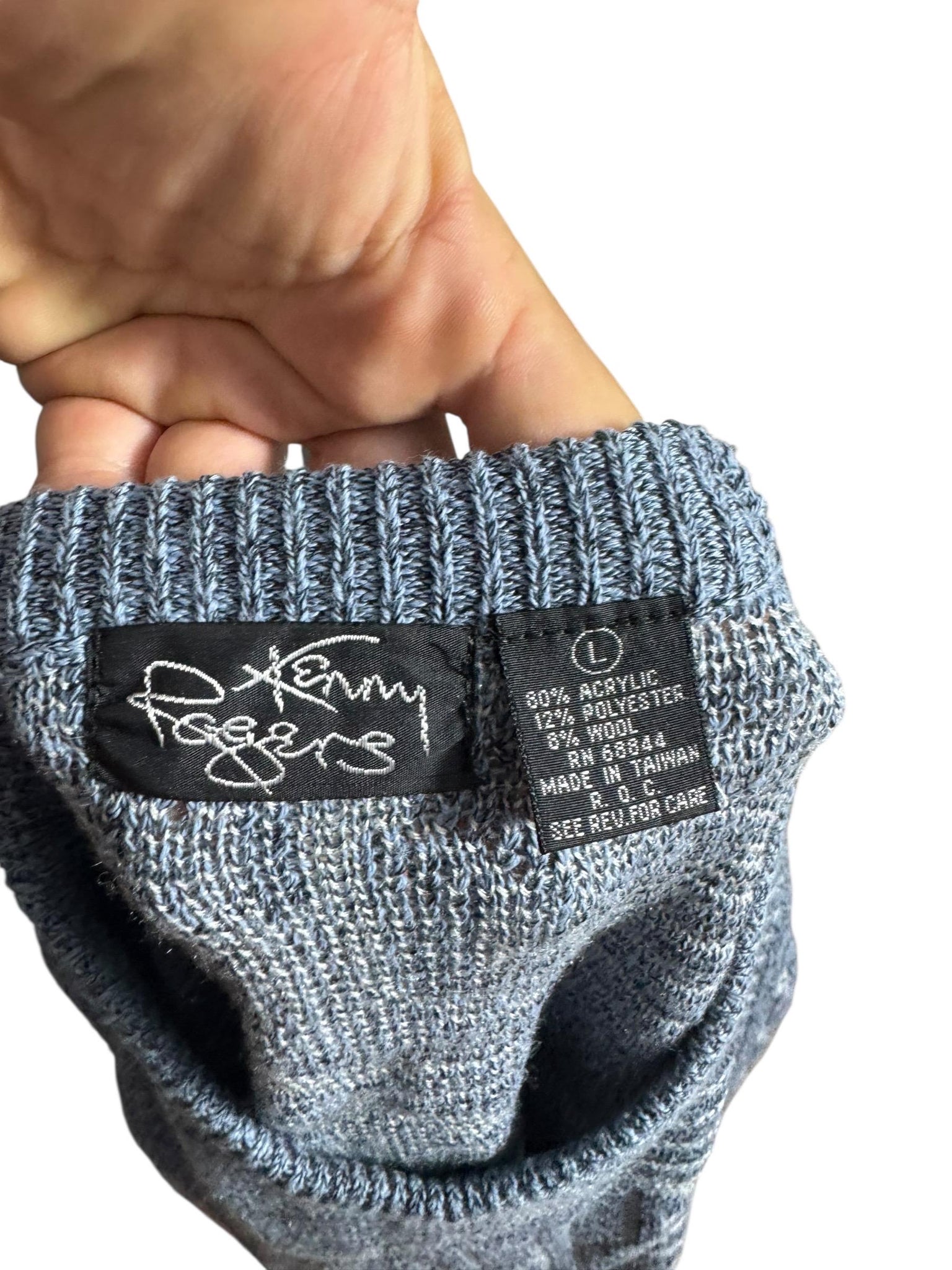 Vintage 80's men's sweater L Kenny Rogers