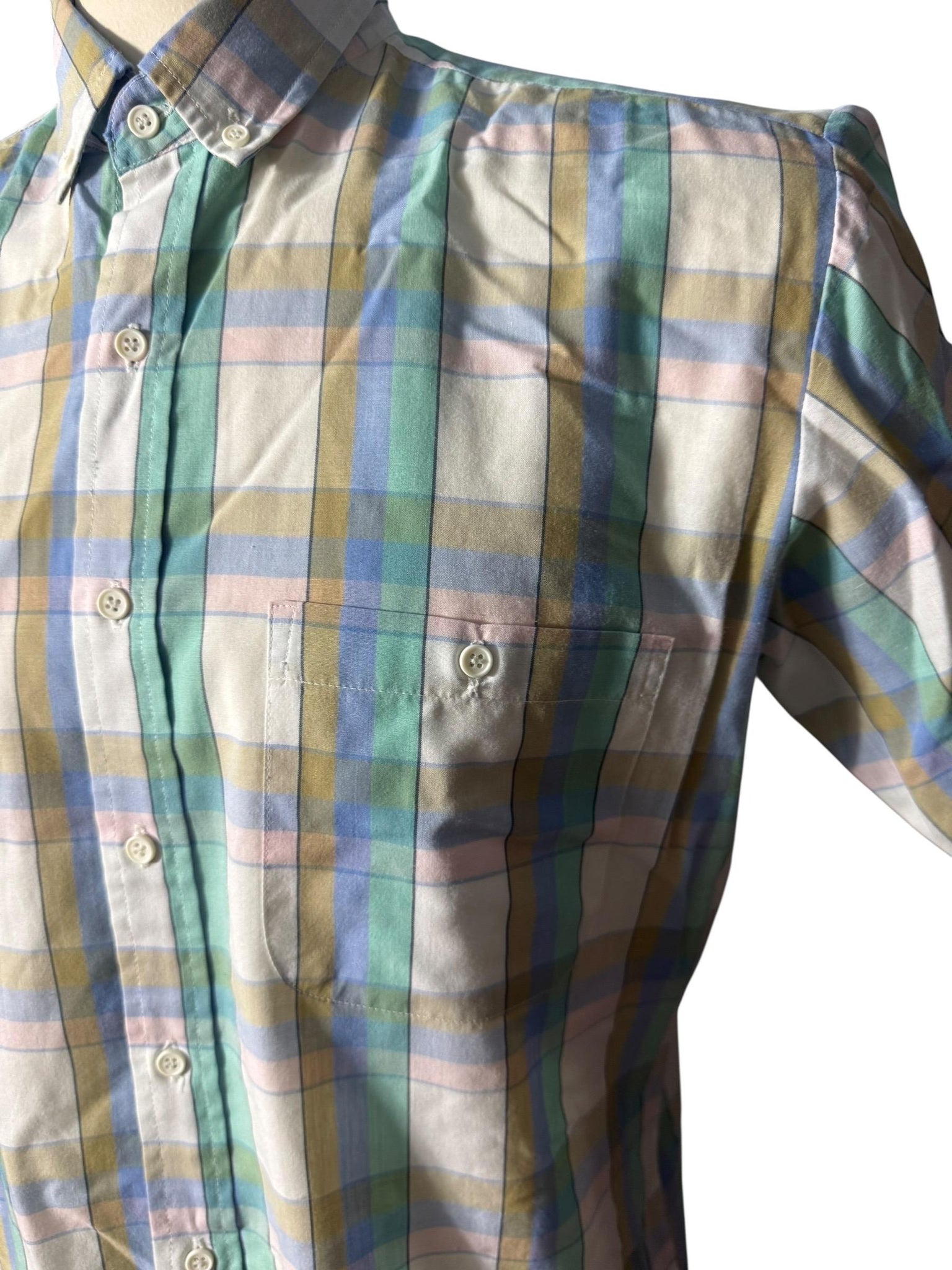 Vintage 80's Steeplechase men's plaid shirt M