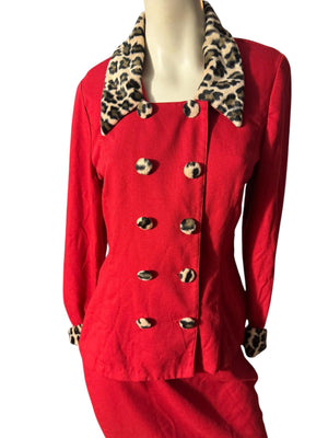 Vintage red & leopard suit 10 David Benjamin