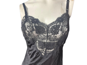 Vintage lingerie camisole black M Shadowline