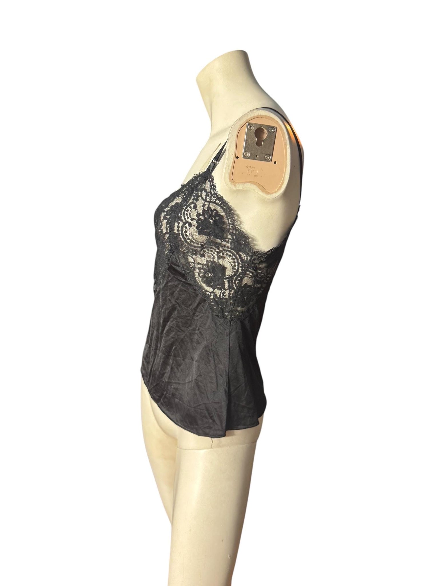Vintage lingerie camisole black M Shadowline
