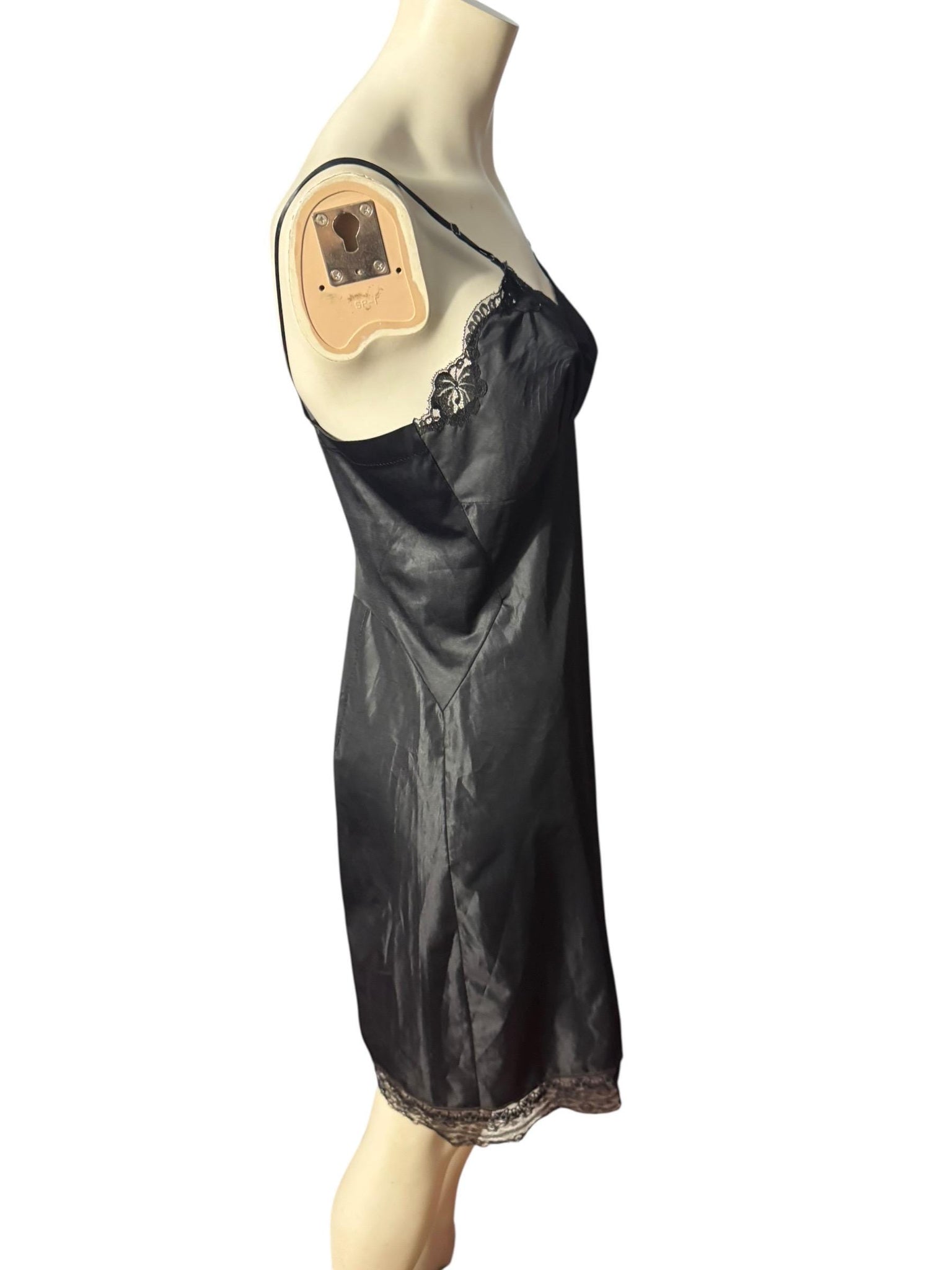 Vintage 50's 60's black Sears slip lingerie 36