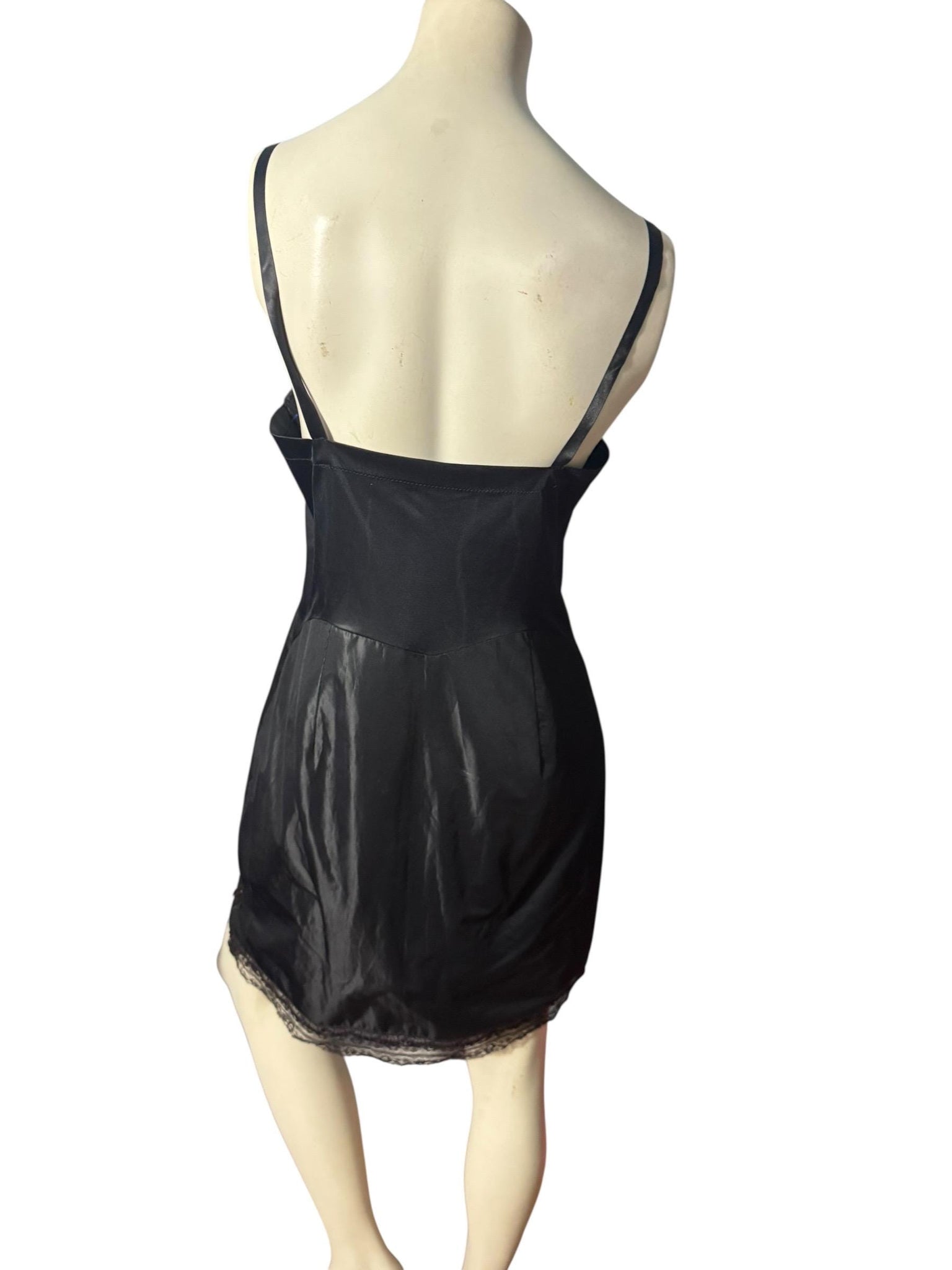 Vintage 50's 60's black Sears slip lingerie 36