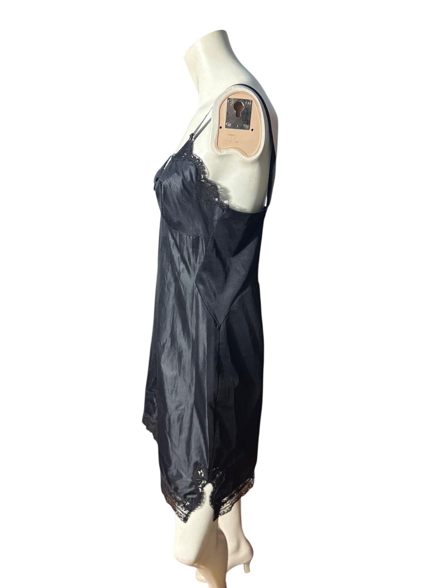 Vintage 50's 60's black Sears slip lingerie 36