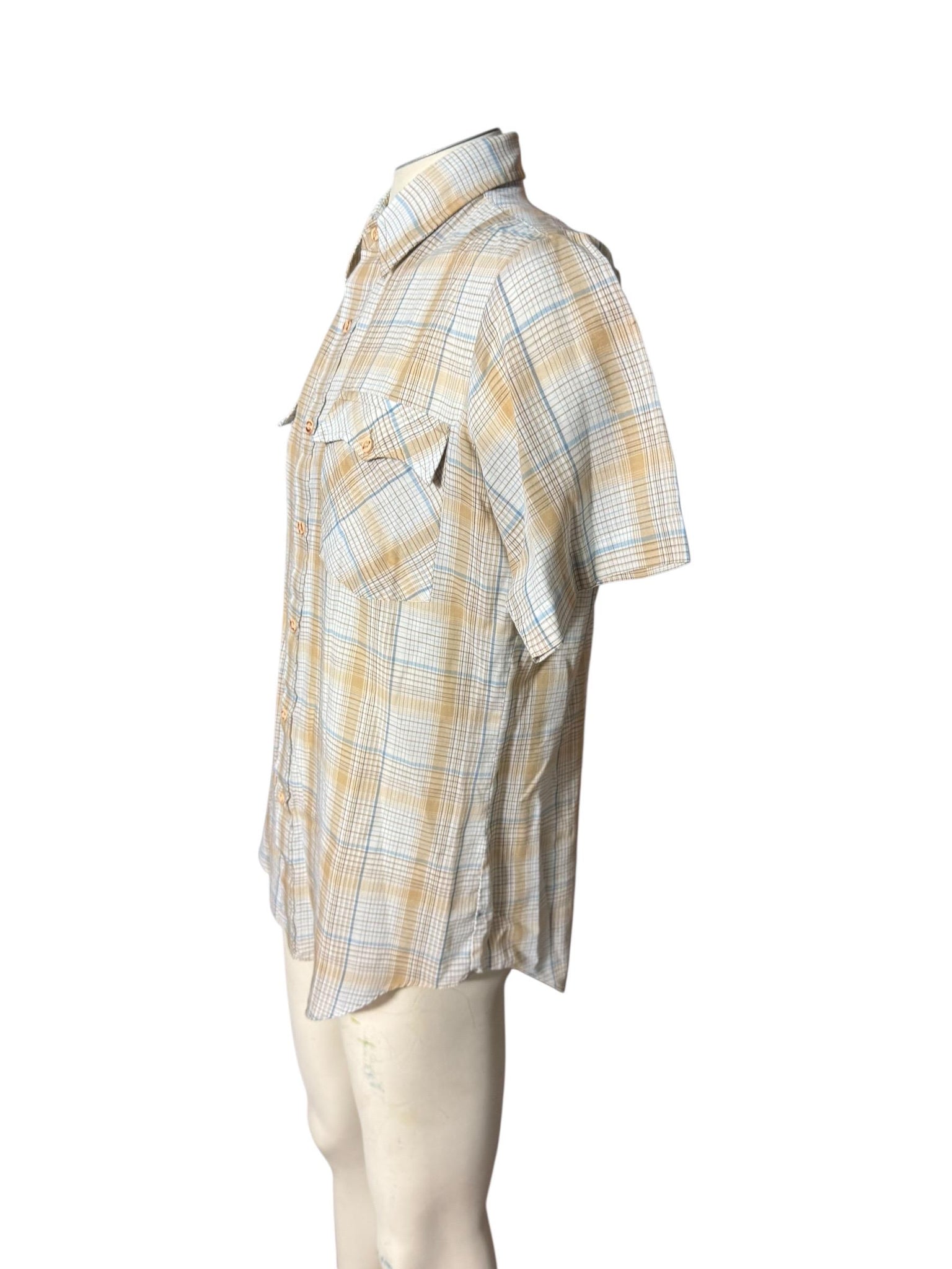 vintage 70's plaid western shirt L Royal Knight