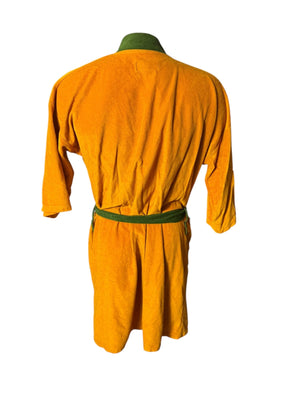 Vintage 70’s men’s mustard & green robe one size Hamshire House