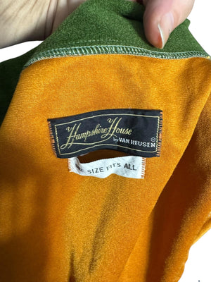 Vintage 70’s men’s mustard & green robe one size Hamshire House