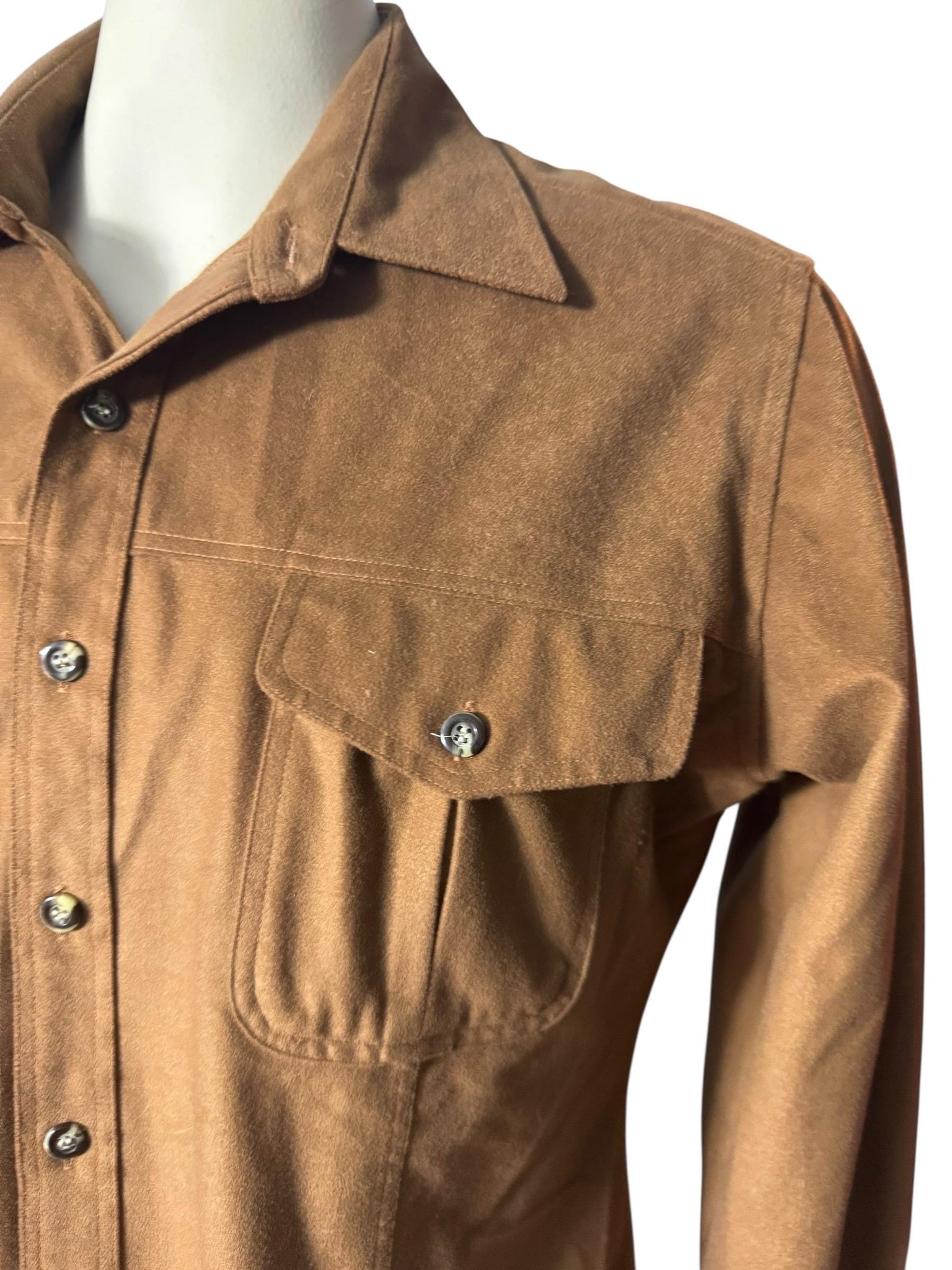 Vintage men's 70's brown men's shirt L JCPenney