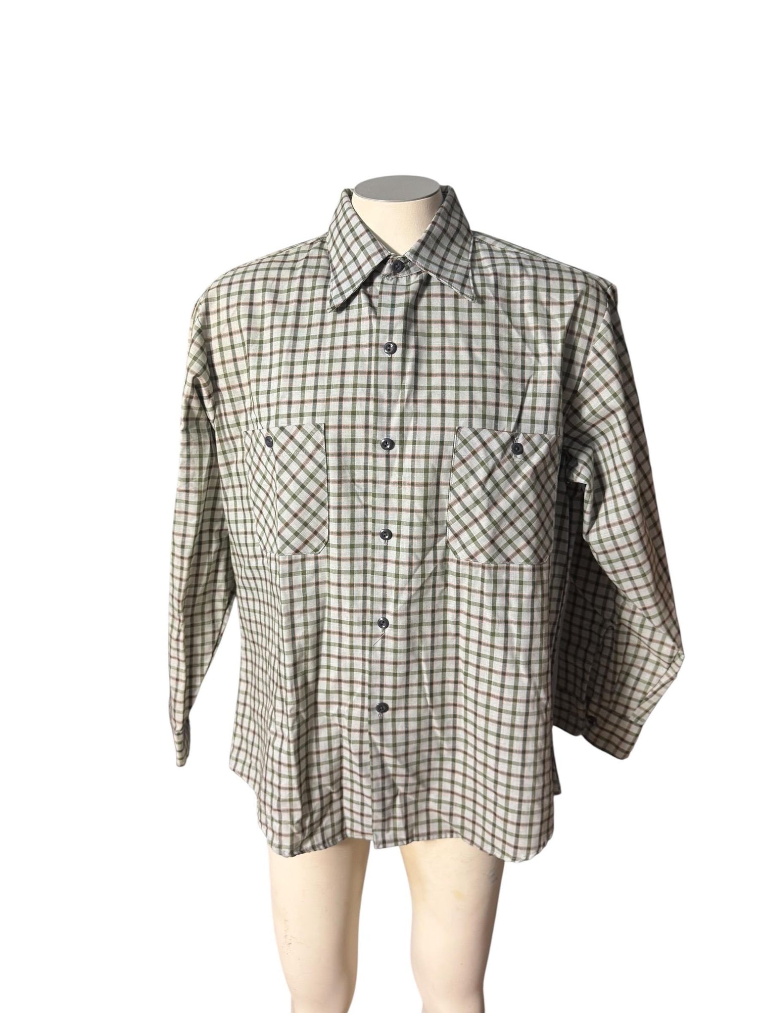 Vintage 60’s plaid shirt L Sears