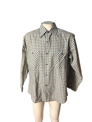 Vintage 60’s plaid shirt L Sears
