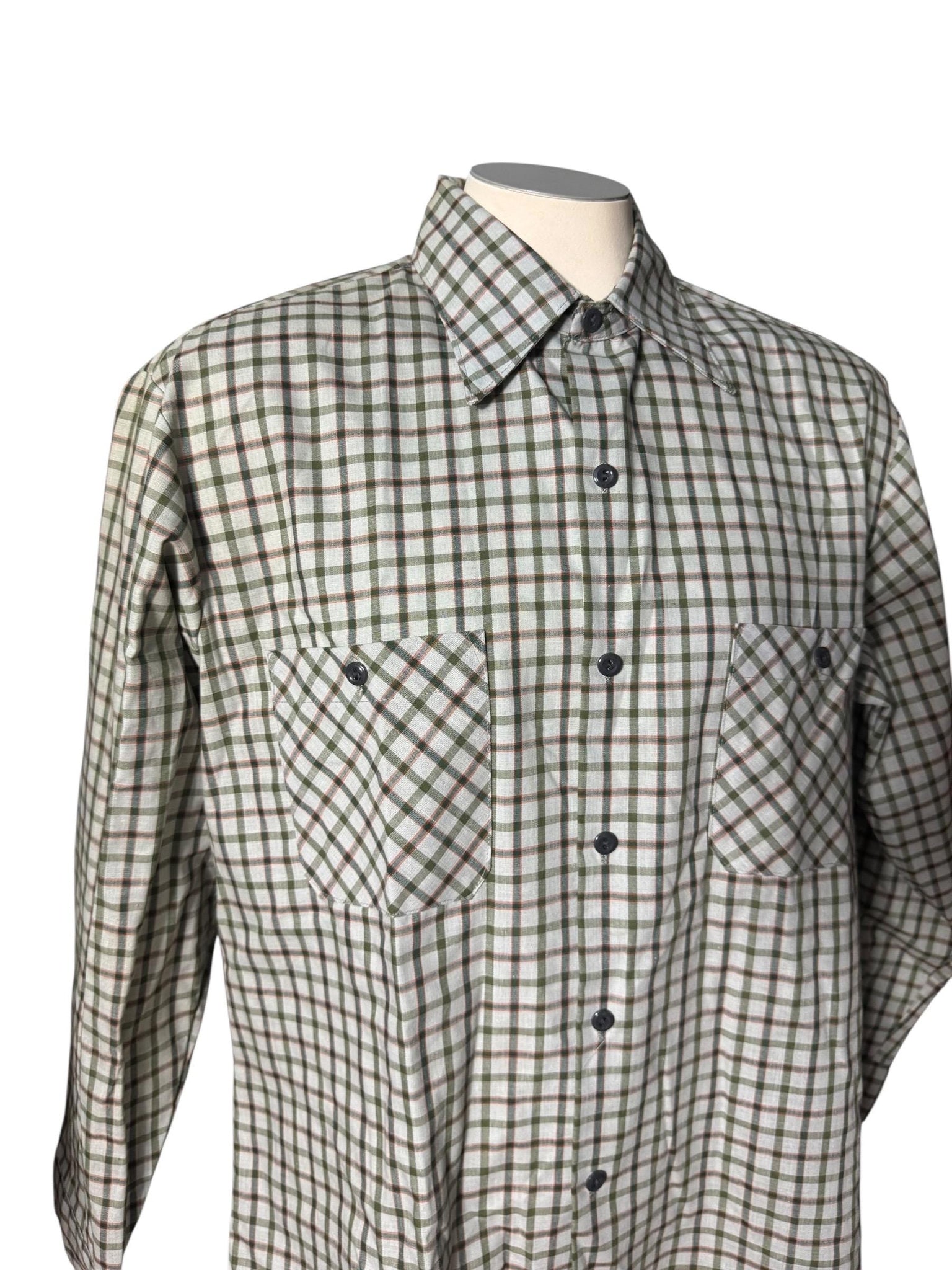 Vintage 60’s plaid shirt L Sears