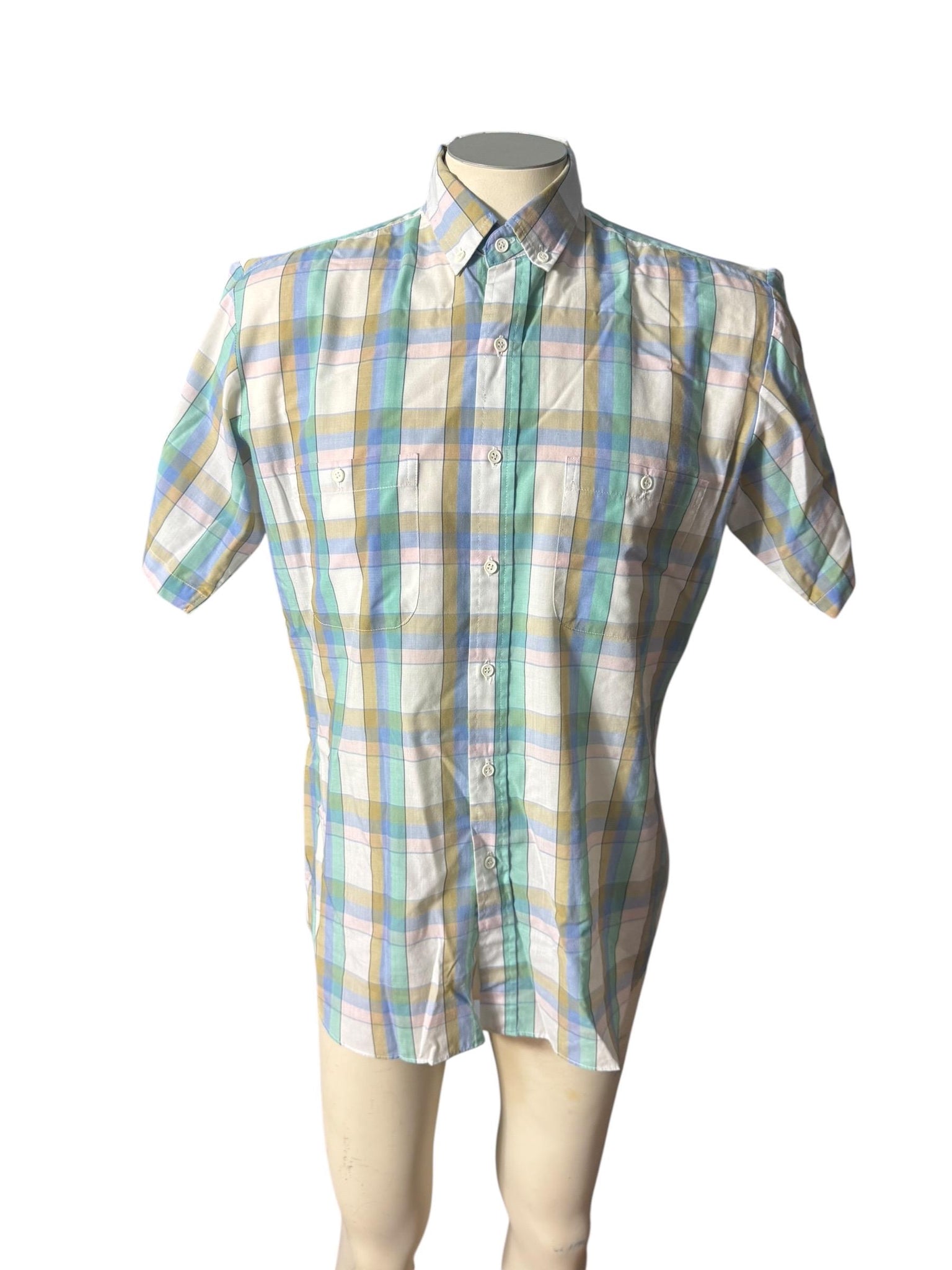Vintage 80's Steeplechase men's plaid shirt M