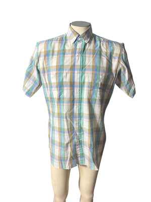 Vintage 80's Steeplechase men's plaid shirt M