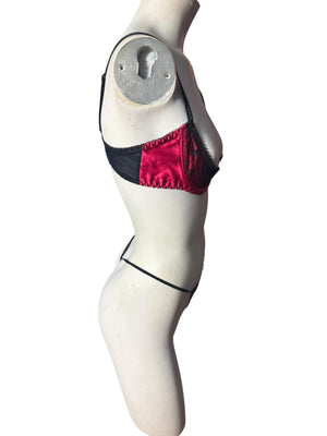 Vintage 80's lingerie set bra & panties 34B