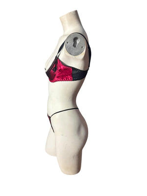 Vintage 80's lingerie set bra & panties 34B