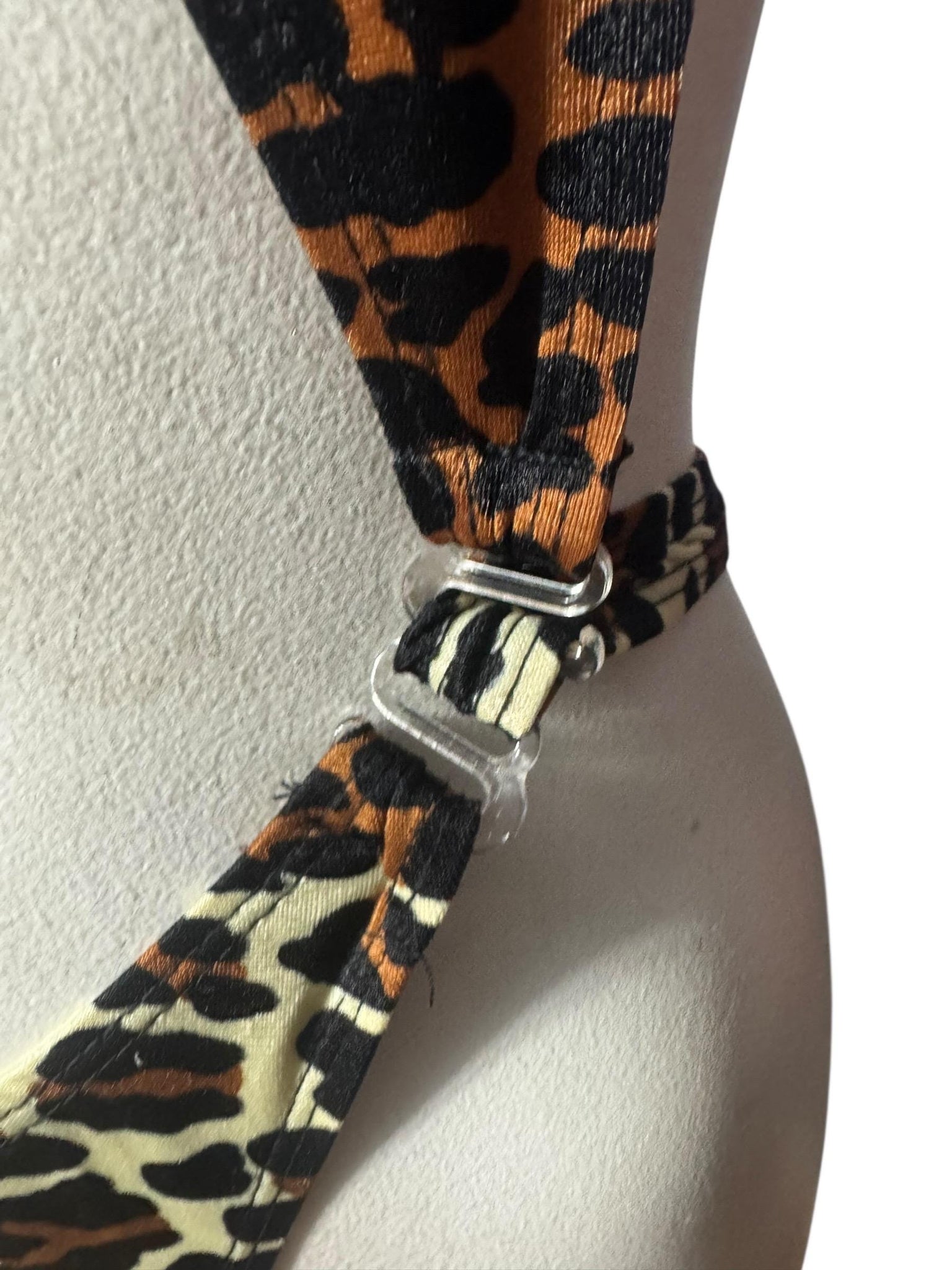 Vintage 80's leopard bodysuit thong