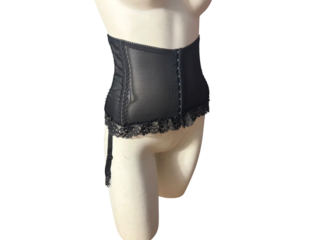 Vintage 1980’s Escora black garter belt S