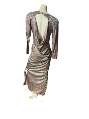vintage 80's slinky snake print dress 8 AJ Bari