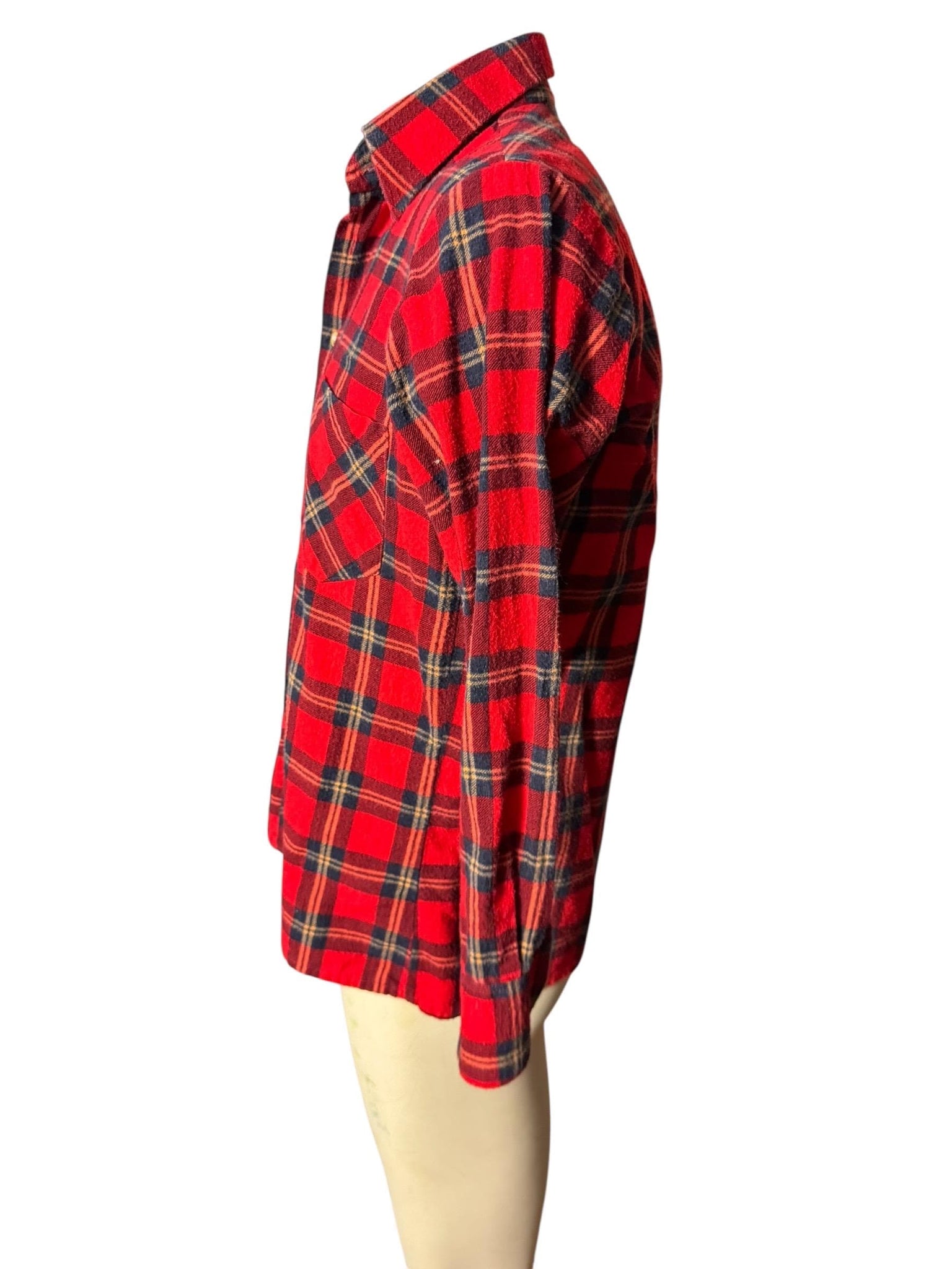 Vintage red plaid flannel shirt M Dickies