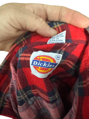 Vintage red plaid flannel shirt M Dickies