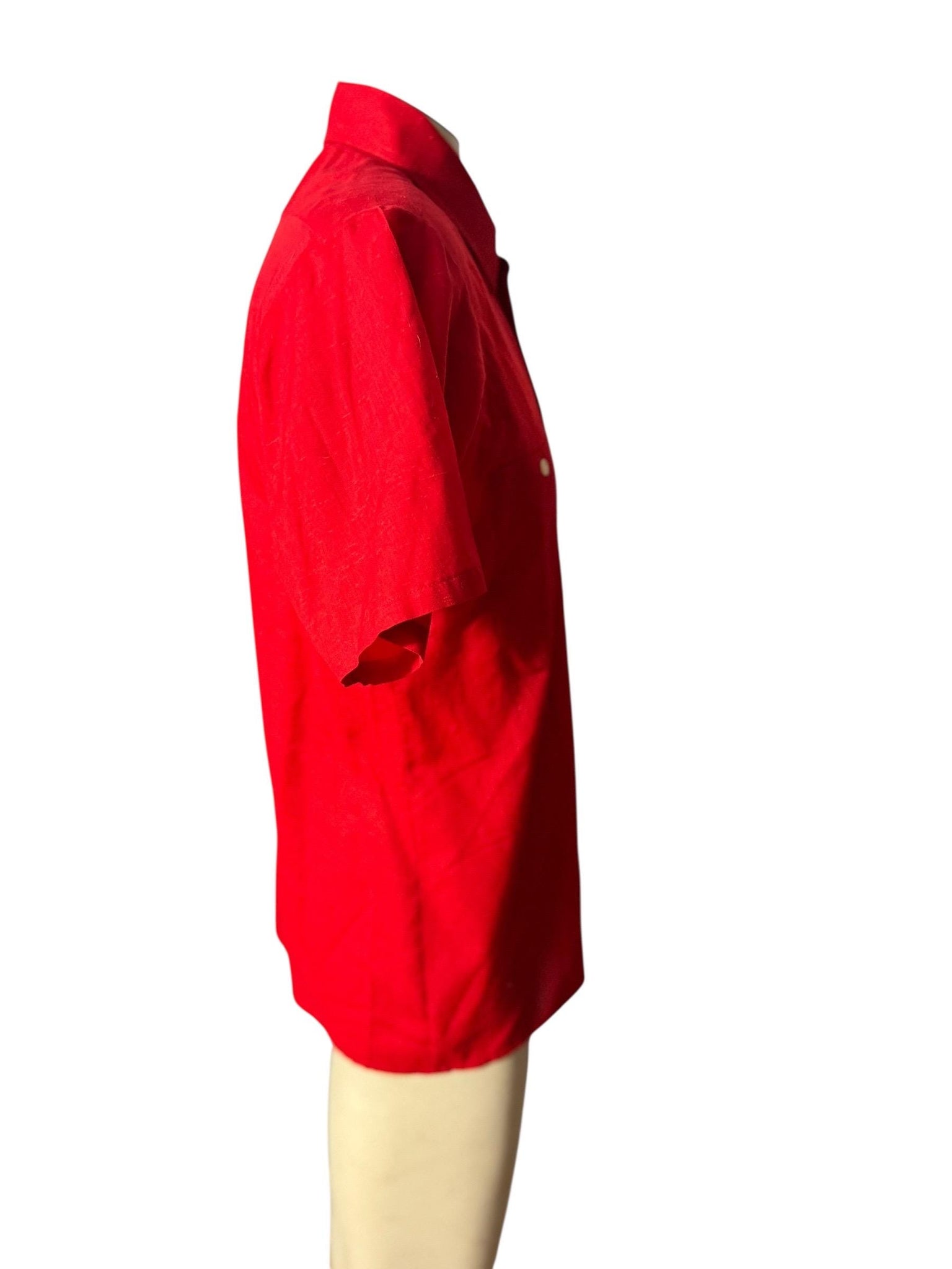 Vintage red men's shirt M Van Heusen