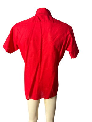 Vintage red men's shirt M Van Heusen