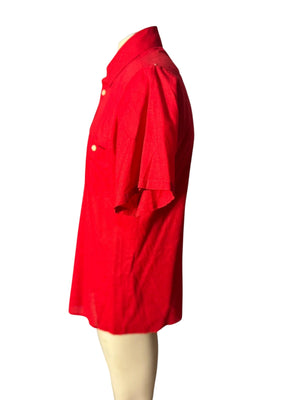 Vintage red men's shirt M Van Heusen