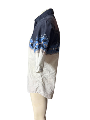 Vintage Plains western print shirt M