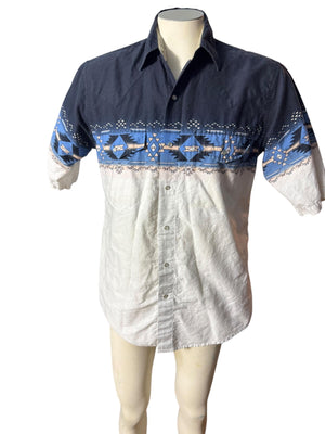 Vintage Plains western print shirt M