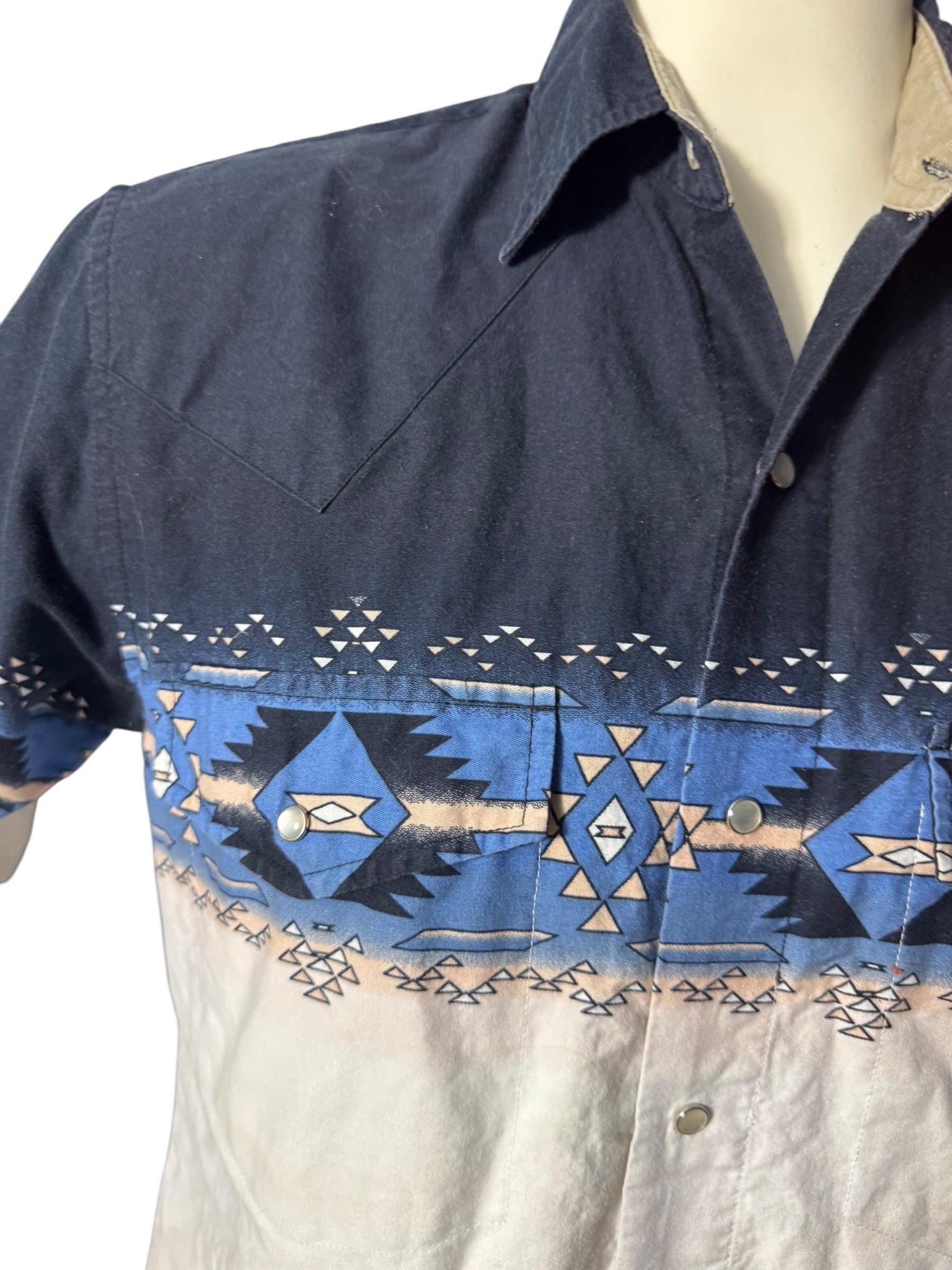 Vintage Plains western print shirt M