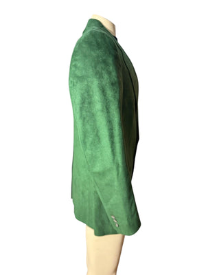 Vintage green ultra suede men's suit jacket 42