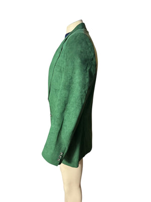 Vintage green ultra suede men's suit jacket 42